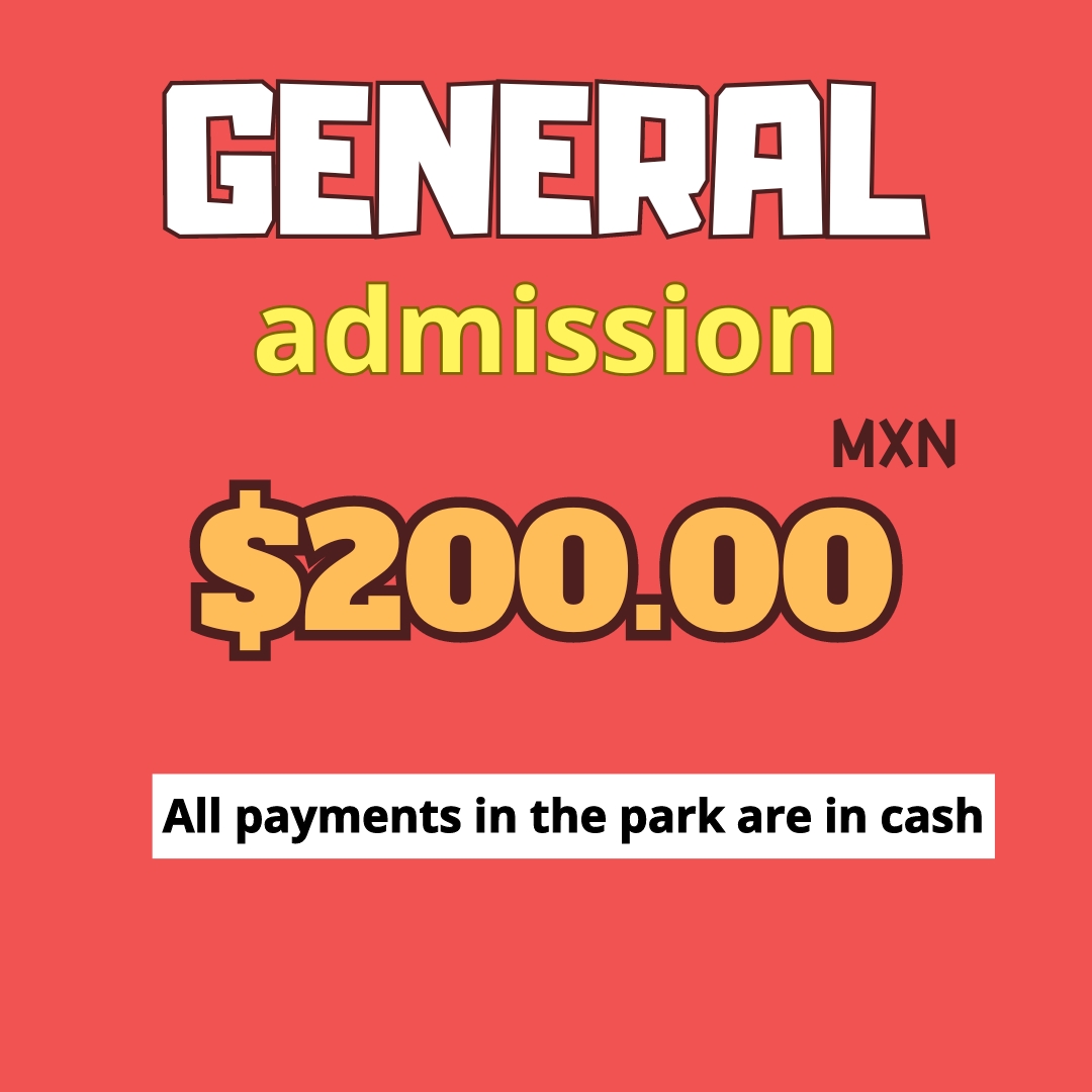 General Acess $150 MXN By person / daily