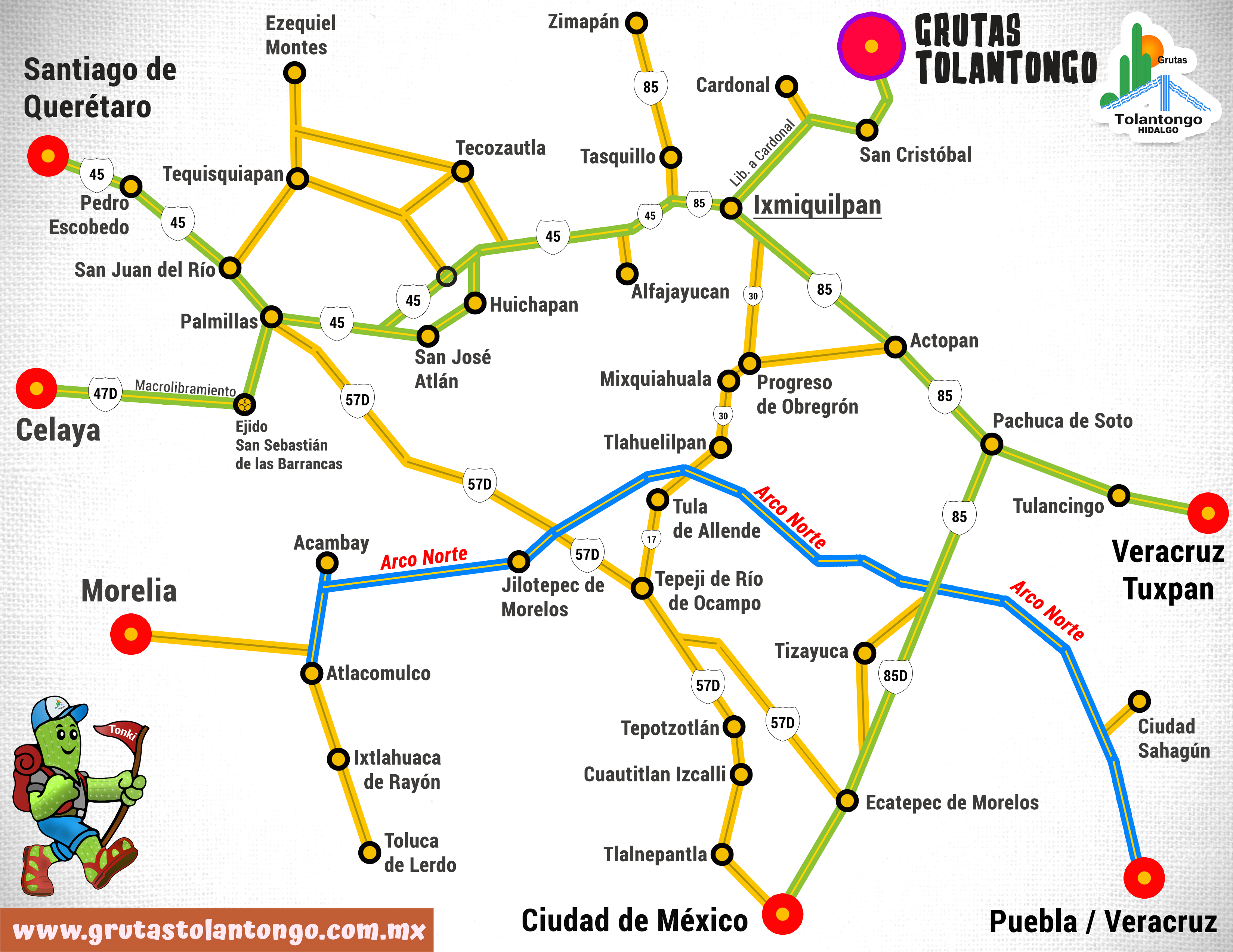 Tolantongo Mexico Map Tolantongo Mexico Map